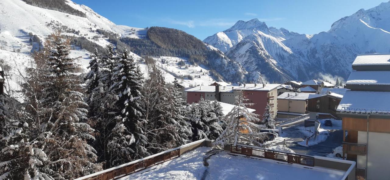 Charmant Studio 4 Pers Plein Centre Parking Prive Les Deux Alpes Exterior foto